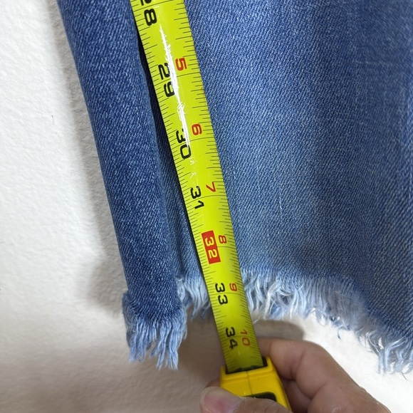 (E1) Free People High-rise flared jeans, women's size 31, with destroyed details - Picture 7 of 12